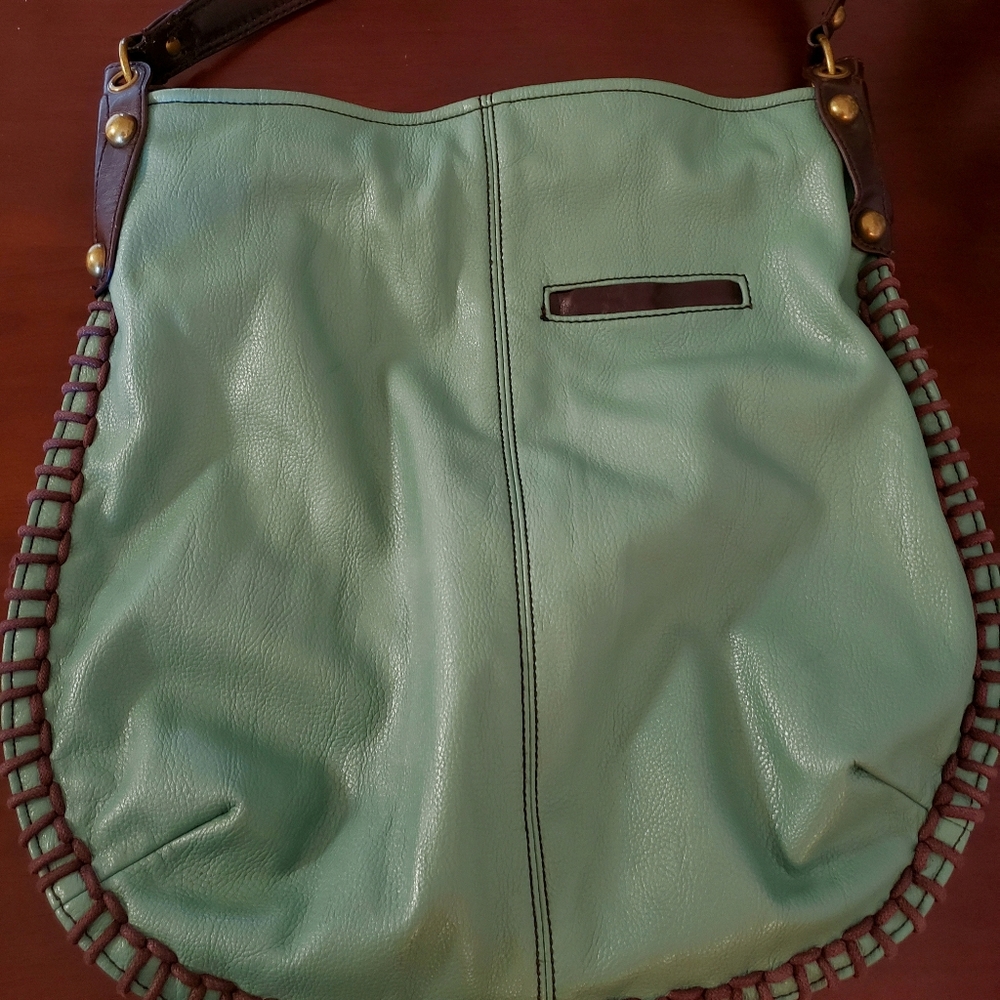 Chala Teal Owl Hobo Handbag - Picture 2 of 8